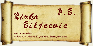 Mirko Biljčević vizit kartica